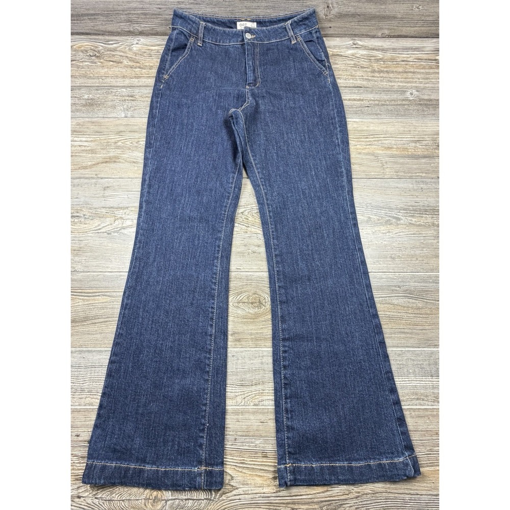 OAT New York Jeans Womens 10/30 Blue High Rise Bootcut Stretch Zip Fly